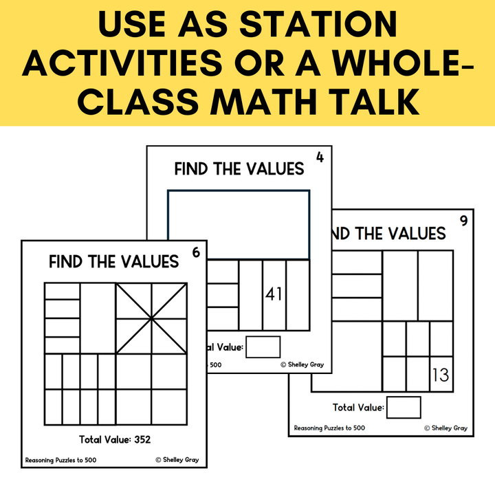 Math Reasoning Puzzles to 500 | Grade 4-6 Problem Solving & Number Sense