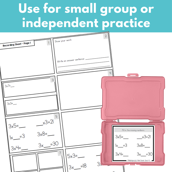 Multiplication Task Cards - x3 Multiplication Facts