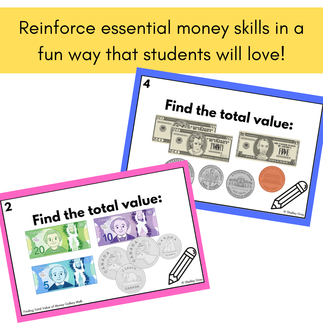 Money Values Activities - Around the Room Gallery Walk