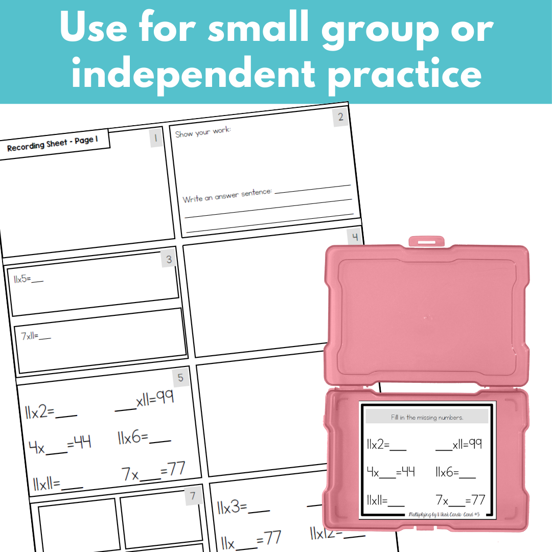 Multiplication Task Cards - x11 Multiplication Facts