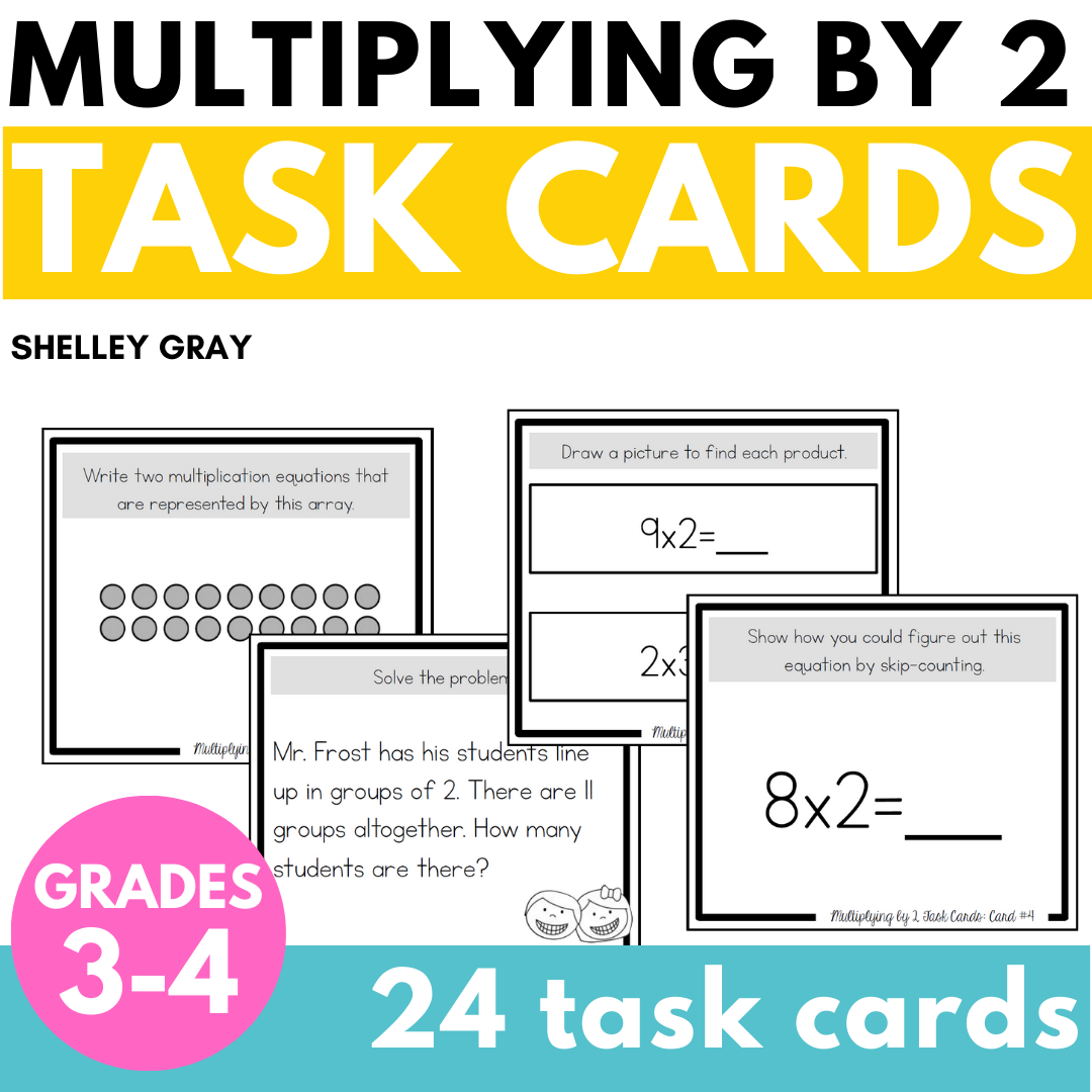 Multiplication Task Cards - x2 Multiplication Facts