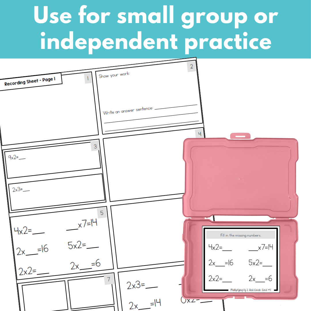 Multiplication Task Cards - x2 Multiplication Facts