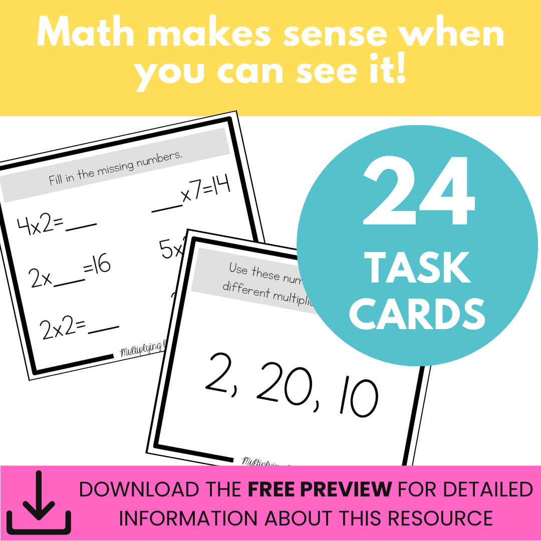 Multiplication Task Cards - x2 Multiplication Facts