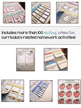 Image of Homework Folder Activities - Interactive Notebook Style for 4th Grade