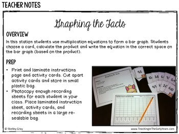 Image of FREE Multiplication and Graphing Math Station