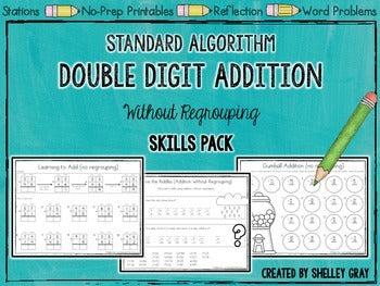 Main image for Addition Activities - No Regrouping Standard Algorithm 2-Digit