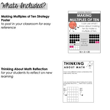 Image of Making Multiples of Ten Addition Strategy - Mental Math Strategies