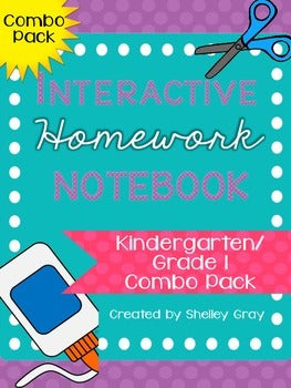 Main image for Interactive Homework Notebooks - Kindergarten and Grade 1 Bundle