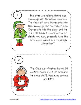 Image of Christmas Problem-Solving Task Cards