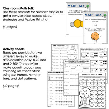 Counting Back and Counting Up Subtraction Strategy - Mental Math Strat ...