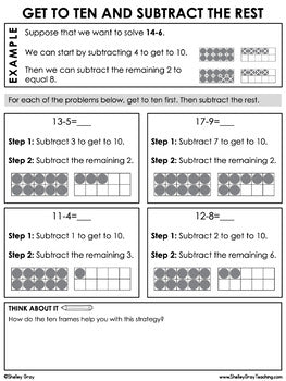 Image of Get to 10 and Subtract the Rest Subtraction Strategy - Mental Math Strategies