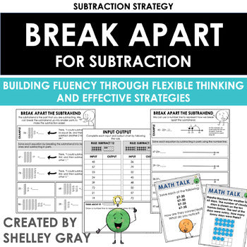 Break Aprt Math Break Apart Subtraction Strategy - Mental Math Strategies – Shelley ...
