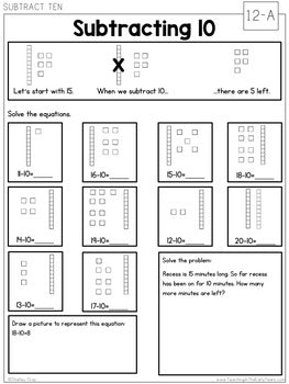 Image of Subtraction Strategies and Fact Fluency Station for 2nd Grade 