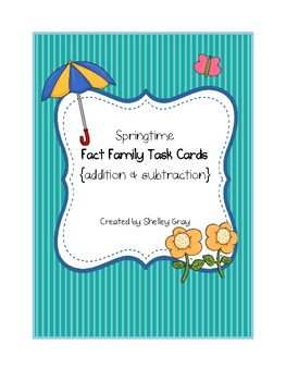 Main image for FREE Addition and Subtraction Fact Family Task Cards 