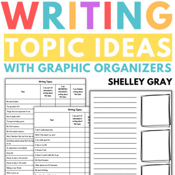 Main image for Writing Prompts and Topic Ideas with Graphic Organizers and Writing Templates