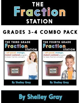 Main image for Fraction Station Bundle for 3rd and 4th Grade - Understanding Fractions