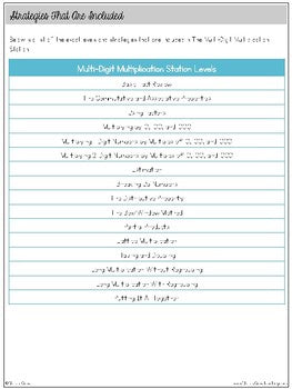 Image of Multiplication Station for Multi-Digit Multiplication Strategies