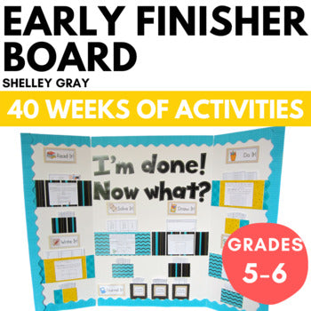 Main image for Early Finishers Activities for Choice Board - Grades 5-6