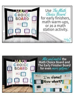Image of Math Choice Board Grade 3 and Grade 4 Bundle