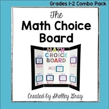 Main image for Math Choice Board Grade 1 and Grade 2 Bundle