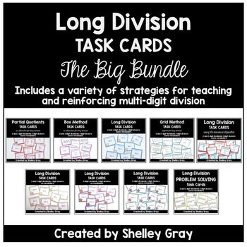 Long Division Task Cards: The Big Bundle – Shelley Gray Teaching