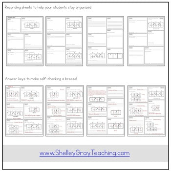 Image of Long Division Task Cards: The Grid Method