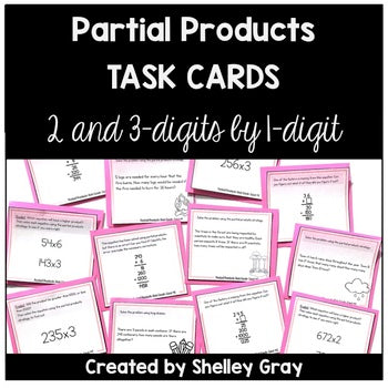 Main image for Partial Products Task Cards for Multi-Digit Multiplication
