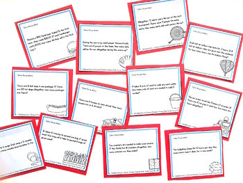 Multiplication or Division Problem Solving Task Cards - Basic Facts ...