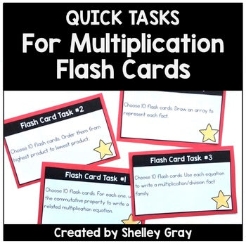 Main image for FREE Multiplication Task Cards for a Set of Flash Cards