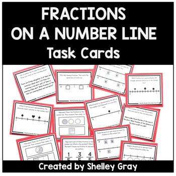 Main image for Fractions on a Number Line Task Cards - Fraction Practice