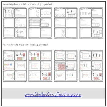 Image of Adding and Subtracting Fractions Task Cards - Fraction Practice