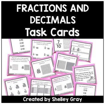 Main image for Fractions and Decimals Task Cards - Fraction Practice