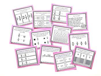 Image of Fractions Task Cards - Small Group or Independent Fraction Practice