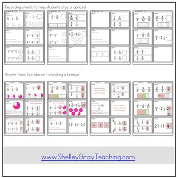 Image of Adding & Subtracting Fractions Task Cards - Improper, Mixed