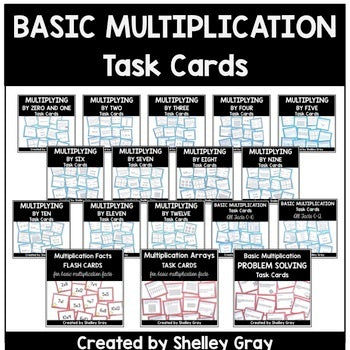 Main image for Multiplication Task Cards BUNDLE for Basic Facts