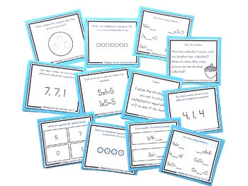 Image of Multiplication Task Cards - x0 and x1 Multiplication Facts