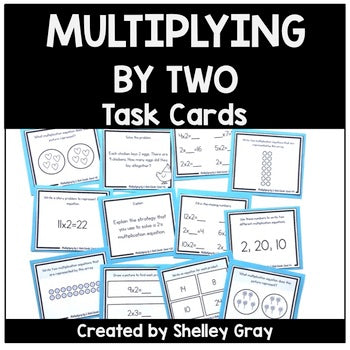 Main image for Multiplication Task Cards - x2 Multiplication Facts