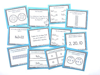 Image of Multiplication Task Cards - x2 Multiplication Facts