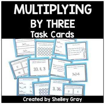 Main image for Multiplication Task Cards - x3 Multiplication Facts