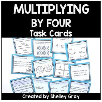 Main image for Multiplication Task Cards - x4 Multiplication Facts