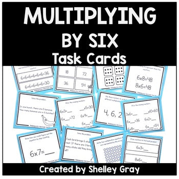 Main image for Multiplication Task Cards - x6 Multiplication Facts