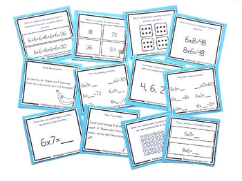 Image of Multiplication Task Cards - x6 Multiplication Facts