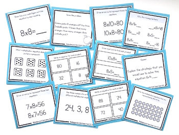 Image of Multiplication Task Cards - x8 Multiplication Facts