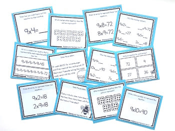 Image of Multiplication Task Cards - x9 Multiplication Facts