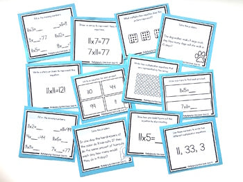 Image of Multiplication Task Cards - x11 Multiplication Facts