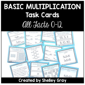 Main image for Multiplication Task Cards - x0 to x12 Multiplication Facts