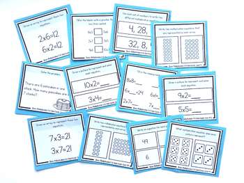 Image of Basic Multiplication Facts Task Cards (For the 0-10 Facts)