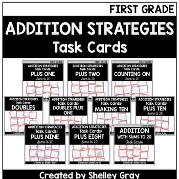 Main image for Addition Strategies Task Cards: First Grade Bundle (Sums to 20)