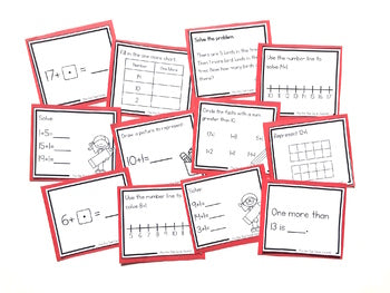 Image of Addition Strategy Task Cards: Plus One (Sums to 20) FIRST GRADE