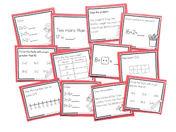 Image of Addition Strategy Task Cards: Plus Two (Sums to 20) FIRST GRADE